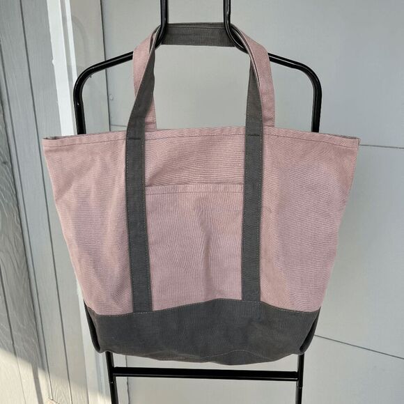 Vintage 90s G.H. Bass & Co. Two-Tone Canvas Tote Bag Classic Minimalist, UNISEX - Picture 1 of 6